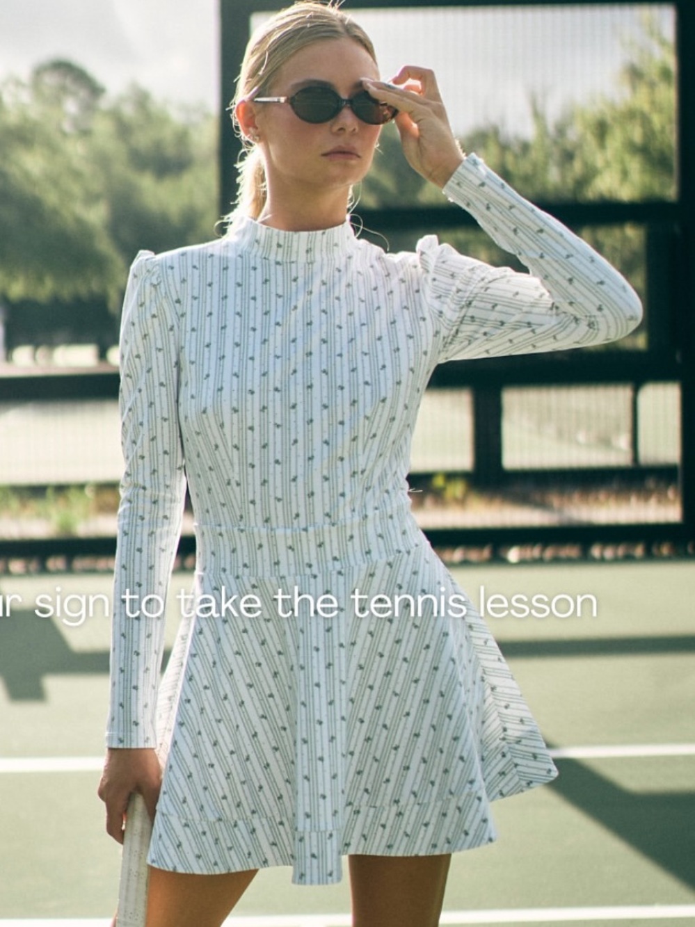 Long Sleeve Montauk Mini Tennis Dress